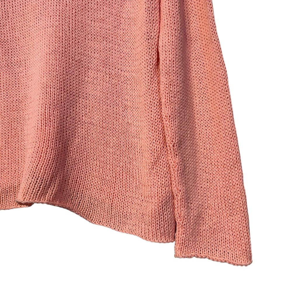 Wooden Ships Lightweight V Neck Knit Sweater Blush Coral Slouchy S M - Picture 4 of 10